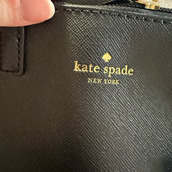 New Authentic Kate Spade ina Greta court black satchel glitter small hand bag - Picture 10 of 12